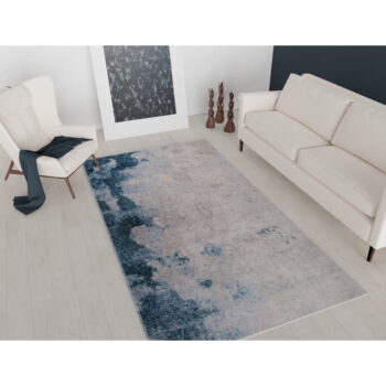 Modro-krémový prateľný koberec 180x120 cm - Vitaus - Image 2