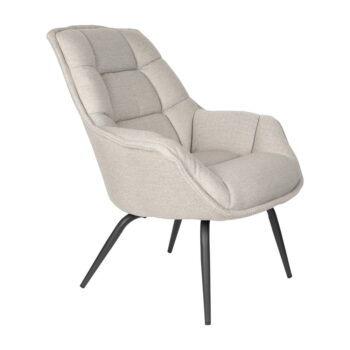 Svetlosivé kreslo Comfortable – White Label – Obrázok 3