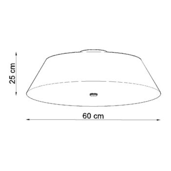 Čierne stropné svietidlo so skleneným tienidlom ø 60 cm Hektor - Nice Lamps – Obrázok 4