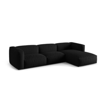Čierna modulárna rohová pohovka (pravý roh) Martina – Micadoni Home – Obrázok 3