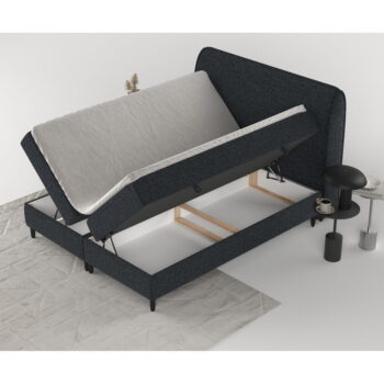Čierna boxspring posteľ s úložným priestorom 160x200 cm Melba – Maison de Rêve - Image 8