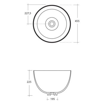 Biele keramické okrúhle umývadlo ø 45,5 cm Dome – Sapho - Image 4