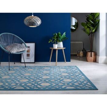 Modrý vonkajší koberec behúň 150x80 cm Oro - Flair Rugs - Image 3