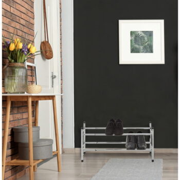 Kovový teleskopický stojan na topánky v striebornej farbe – Premier Housewares - Image 10