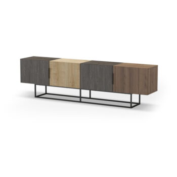 TV stolík v dekore duba v prírodnej farbe 200x55 cm Titan – Marckeric - Image 4
