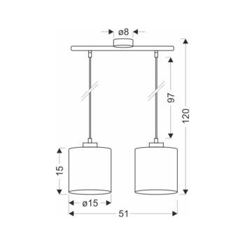 Tmavozelené závesné svietidlo s textilným tienidlom ø 15 cm Patti – Candellux Lighting - Image 2