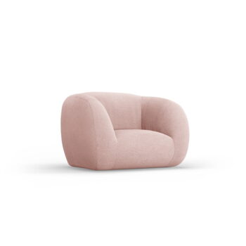 Svetloružové kreslo z textílie buklé Essen – Cosmopolitan Design - Image 2