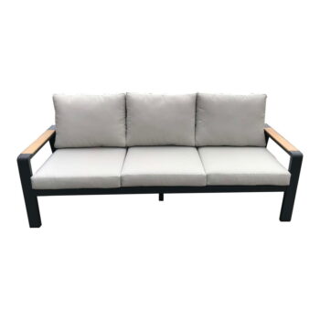 Sivá hliníková záhradná lounge súprava pre 5 Rotterdam – Rojaplast - Image 3