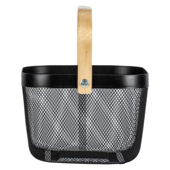 Čierny organizér do kúpeľne s bambusovým držadlom Wenko Bambusa – Obrázok 3