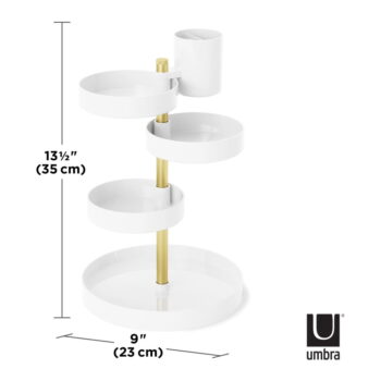 Biely plastový kúpeľňový organizér na kozmetiku Pirouette - Umbra – Obrázok 8