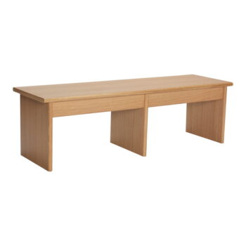 TV stolík v dekore duba v prírodnej farbe 99x30 cm Doppio – Hübsch – Obrázok 2
