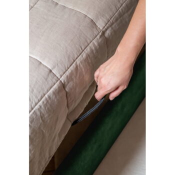 Zelená čalúnená jednolôžková posteľ s úložným priestorom s roštom 90x200 cm Dreamy Aurora – Miuform - Image 4