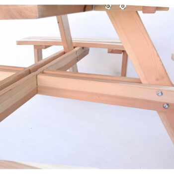 Záhradný jedálenský set z borovicového dreva pre 4 Piknik - Rojaplast – Obrázok 2