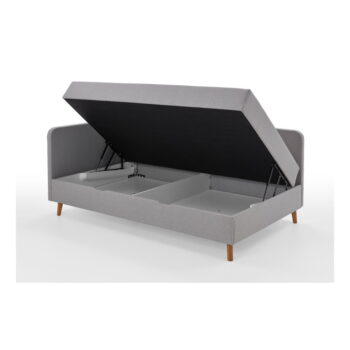 Svetlosivá čalúnená jednolôžková posteľ s úložným priestorom 90x200 cm Cabana – Meise Möbel - Image 6