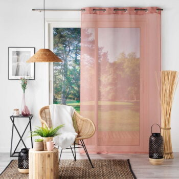 Ružová voálová záclona 140x280 cm Sandra – douceur d'intérieur - Image 3