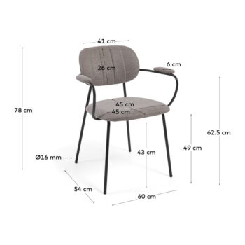 Svetlohnedá jedálenská stolička Auxtina – Kave Home - Image 7