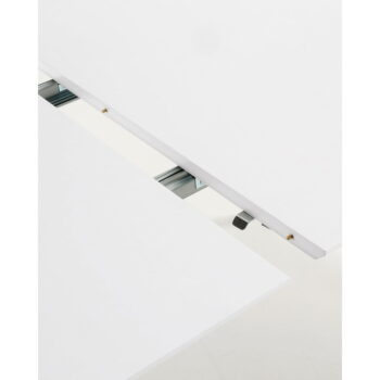 Biely okrúhly rozkladací jedálenský stôl s bielou doskou ø 90 cm Oqui – Kave Home - Image 4