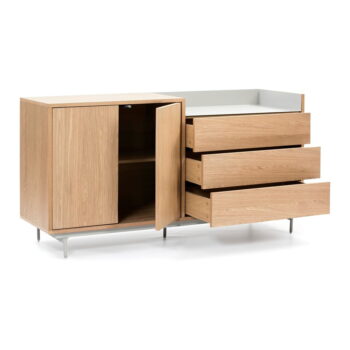 Svetlá hnedo-sivá komoda Teulat Valley, šírka 150 cm – Obrázok 3