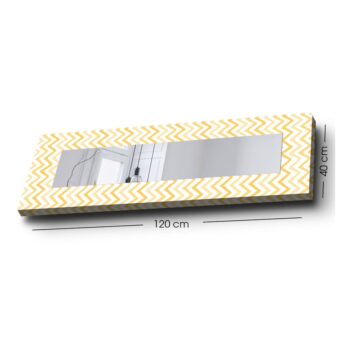 Nástenné zrkadlo s dreveným rámom 40x120 cm – Wallity - Image 4