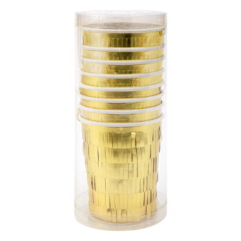 Papierové jednorazové tégliky v súprave 8 ks Gold Fringe Party – Meri Meri - Image 2