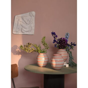 Ružovo-biela porcelánová váza Kähler Design Nuovo, výška 20,5 cm - Image 2
