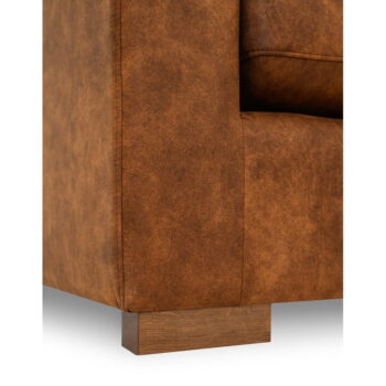 Koňakovohnedá pohovka z imitácie kože 175 cm Hamburg – Scandic – Obrázok 7