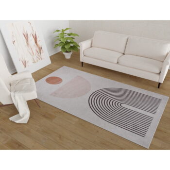 Krémovobiely umývateľný koberec 50x80 cm – Vitaus - Image 2