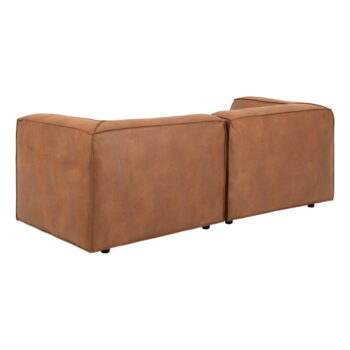 Koňakovohnedá pohovka z imitácie kože 208 cm Fairfield Kentucky – Bonami Selection - Image 4
