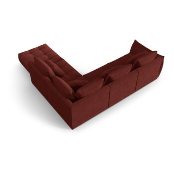 Červená rohová pohovka (pravý roh/do L) Bloom – Micadoni Home - Image 4