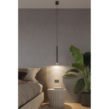 Čierne závesné svietidlo Nice Lamps Fideus Single - Image 2