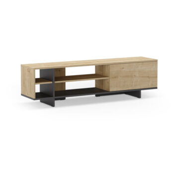 TV stolík v dekore duba v prírodnej farbe 160x44 cm Cequoia – Marckeric – Obrázok 2