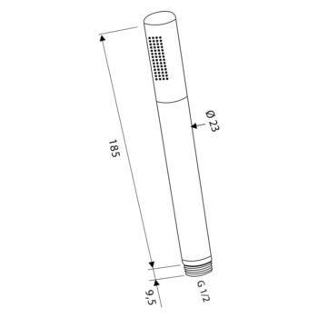 Biela mosadzná sprchová hlavica ø 2 cm – Sapho - Image 2