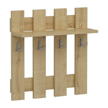 Nástenný vešiak v dekore duba v prírodnej farbe Utica - Kalune Design - Image 3