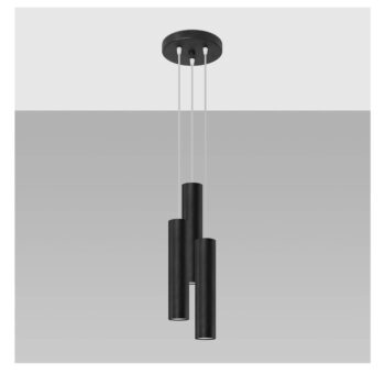 Čierne závesné svietidlo ø 6 cm Castro – Nice Lamps - Image 3