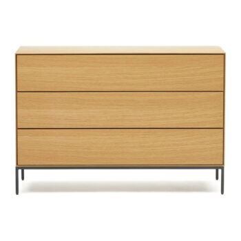 Nízka komoda v dekore duba v prírodnej farbe 110x75 cm Vedrana – Kave Home