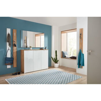 Biely/v prírodnej farbe vešiakový panel v dekore duba Telde – Germania - Image 7