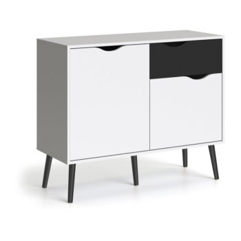 Čierno-biela komoda Tvilum Oslo, 99 x 82 cm - Image 4