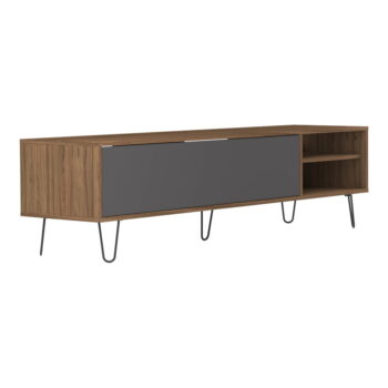Antracitovo-hnedý TV stolík v dekore orecha 165x44 cm Aero – TemaHome - Image 4