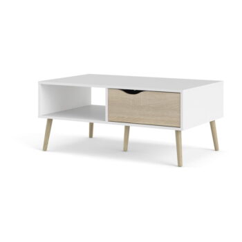 Biely odkladací stolík Tvilum Oslo, 99 x 60 cm - Image 2