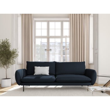 Tmavomodrá zamatová pohovka 200 cm Vienna – Cosmopolitan Design - Image 5