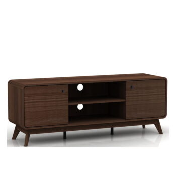 Hnedý TV stolík v dekore orecha 140x53 cm Caitlin – Støraa - Image 2