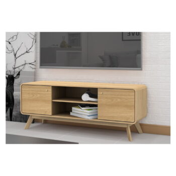 TV stolík v dekore duba v prírodnej farbe 140x53 cm Cassie - Støraa - Image 4