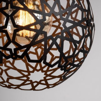 Čierne závesné svietidlo ø 25 cm Fellini – Opviq lights – Obrázok 5