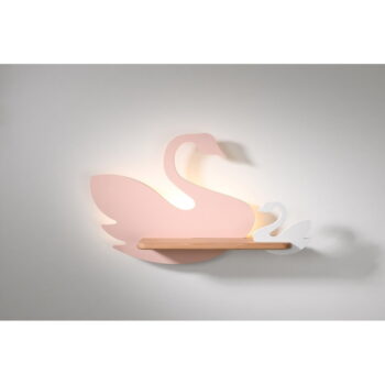 Bielo-ružové detské svietidlo Swan - Candellux Lighting - Image 4