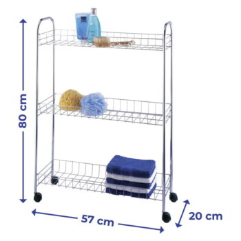 Kovový pojazdný regál 57x80 cm - Maximex - Image 6