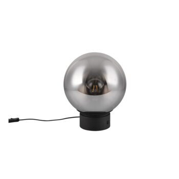 Čierna LED stolová lampa so skleneným tienidlom (výška  36 cm) Cipallone – CINQUE