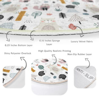 Biely detský koberec ø 80 cm Comfort – Mila Home - Image 8