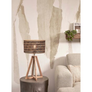 Stolová lampa s bambusovým tienidlom v čierno-prírodnej farbe (výška 53 cm) Java – Good&Mojo - Image 3