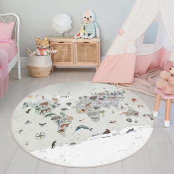 Prateľný detský hrací koberec ø120 cm Big World – Mila Home - Image 5
