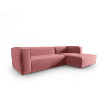 Ružová zamatová rohová pohovka Mackay – Cosmopolitan Design - Image 2